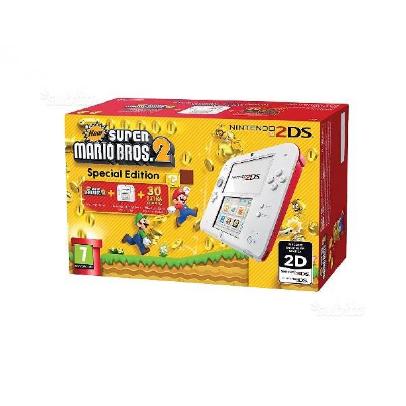 Nintendo 2DS Console, Bianco e Rosso + New Super M